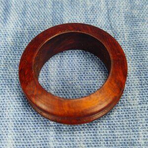 Hardwood Ring Made from Briarwood - Size 6.5 (US)